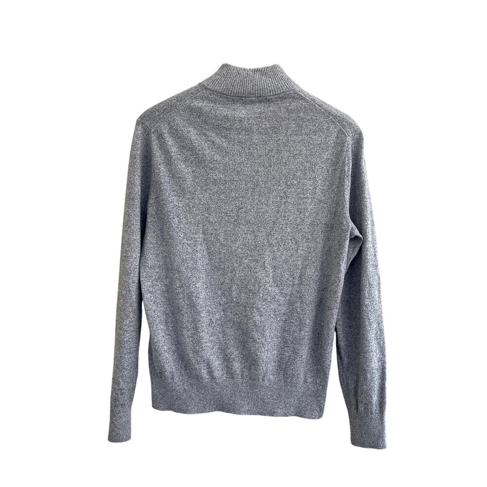 Bonobos Sweater Mens Medium Slim CASHMERE Blend 1/4 Zip Pullover Gray Classic - Picture 2 of 8